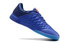 Chuteira Futsal Nike Lunar Gato II azul com detalhes pretos e solado claro