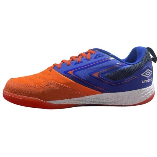 Chuteira Futsal Umbro Pro 5 Bump Unissex - Laranja+Azul